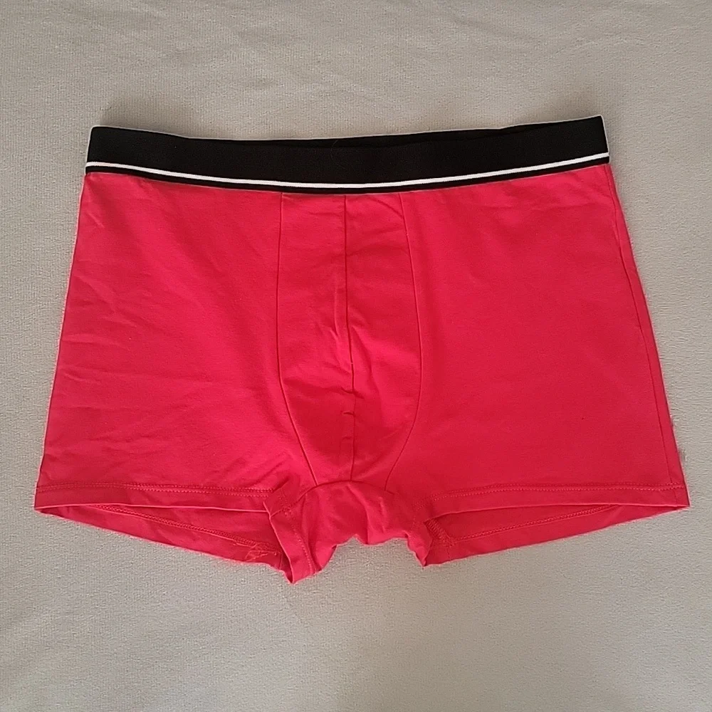 3 pack Cotton Boxer Underwear, Color White/Grey/Red, Size M